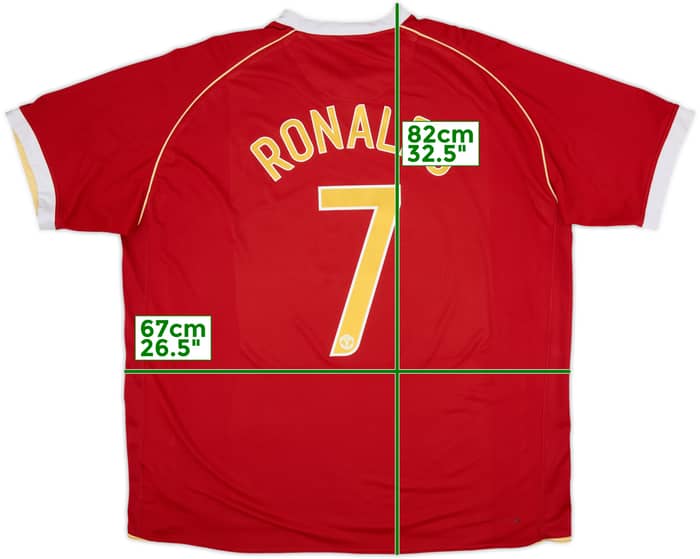 Camiseta de local del Manchester United 2006-07 Ronaldo #7 - 8/10 - (3XL)