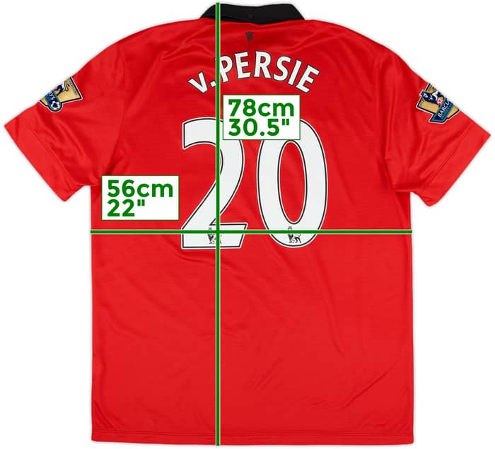 2013-14 Manchester United Home Shirt v.Persie #20 - 6/10 - (L)
