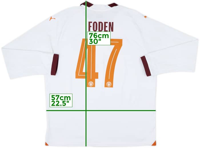 2023-24 Manchester City Away L/S Shirt Foden #47 - 6/10 - (XL)