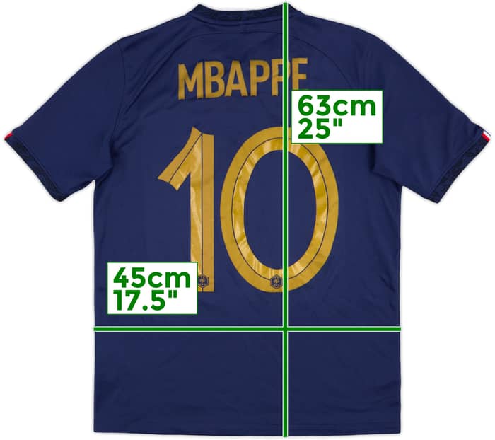 2022-23 France Home Shirt Mbappe #10 - 6/10 - (XL.Boys)