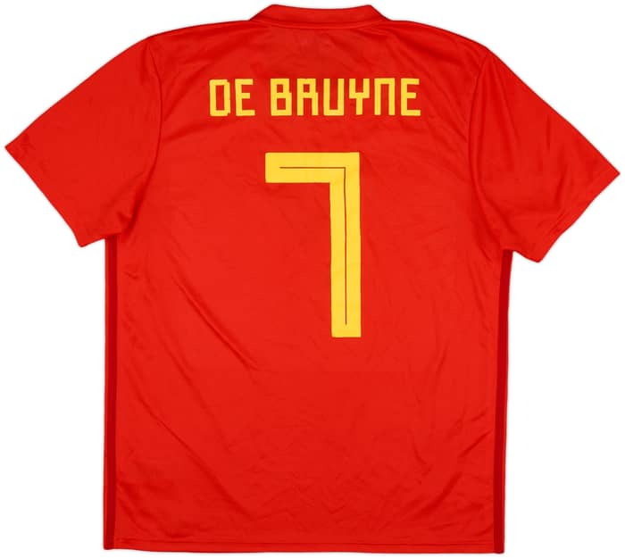 2018-19 Belgium Home Shirt De Bruyne #7 - 6/10 - (L)