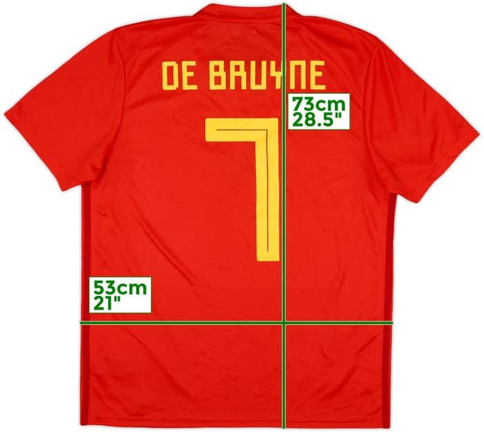 2018-19 Belgium Home Shirt De Bruyne #7 - 6/10 - (L)