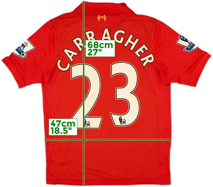2012-13 Liverpool Home Shirt Carragher #23 - 5/10 - (S)