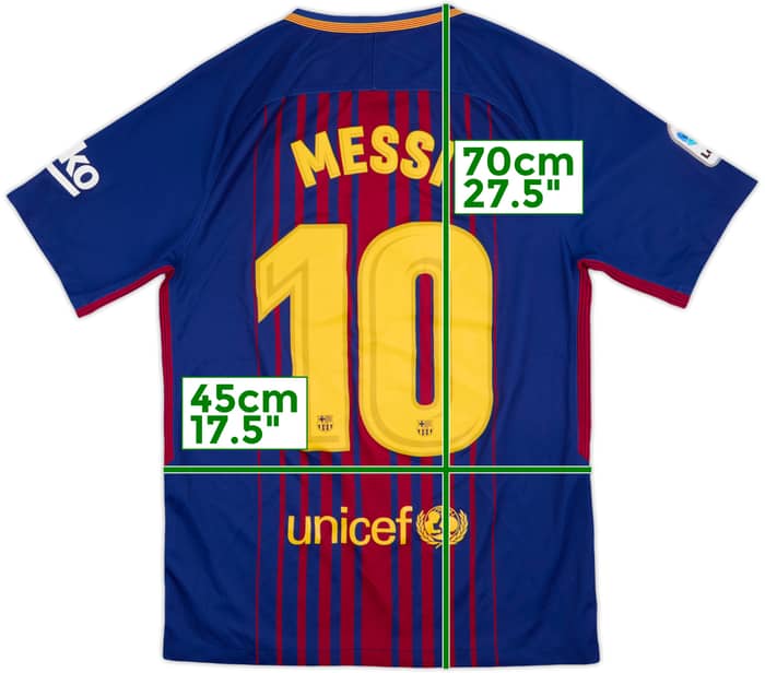 2017-18 Barcelona Home Shirt Messi #10 - 7/10 - (S)
