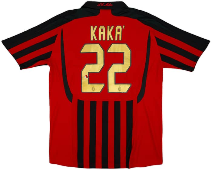 Camiseta de local del AC Milan 2007-08 Kaka #22 - 4/10 - (L)