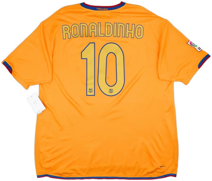 2006-08 Barcelona Away Shirt Ronaldinho #10 (XXL)