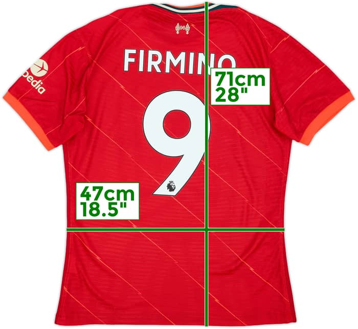 2021-22 Liverpool Authentic Home Shirt Firmino #9 - 8/10 - (L)
