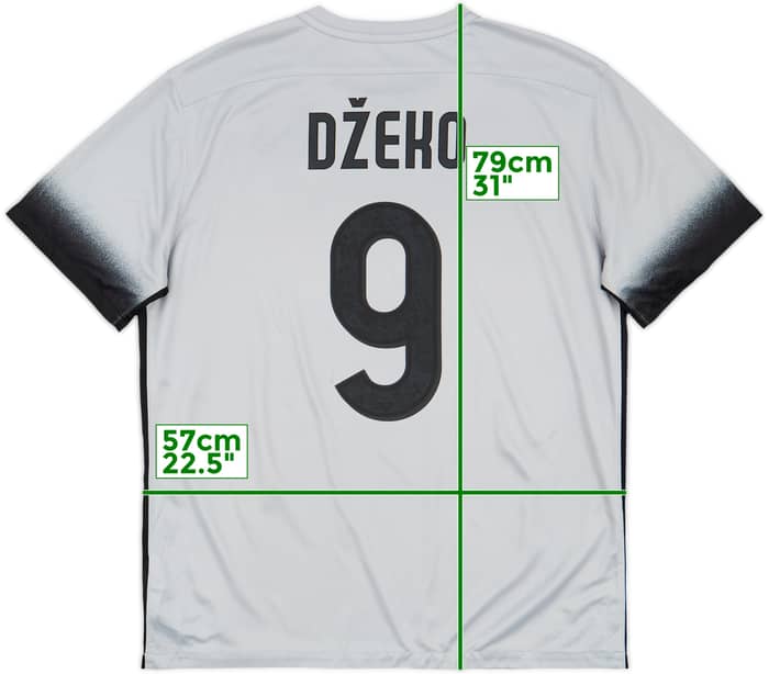2015-16 Roma Third Shirt Dzeko #9 - 6/10 - (XL)