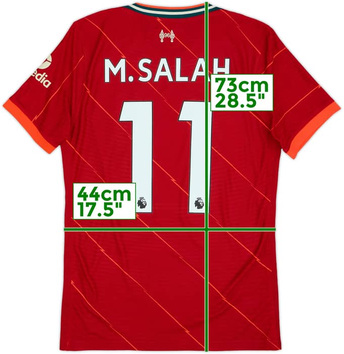 2021-22 Liverpool Authentic Home Shirt M.Salah #11 - 6/10 - (S)