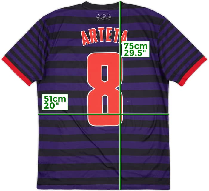 2012-13 Arsenal Away Shirt Arteta #8 - 7/10 - (M)