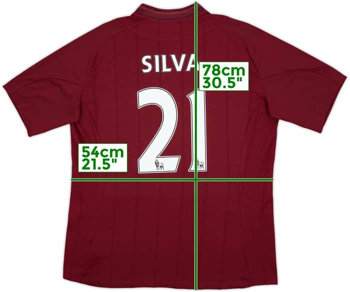 2012-13 Manchester City Away Shirt Silva #21 - 9/10 - (L)