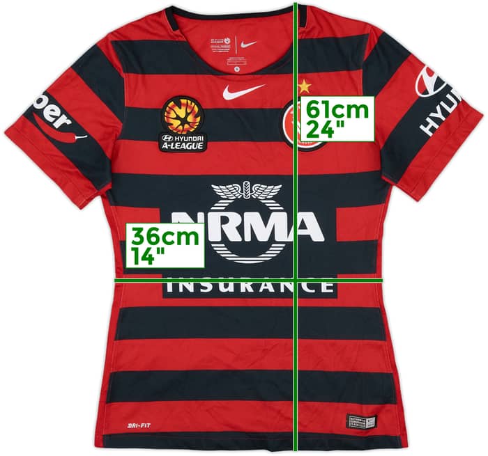 2015-16 Western Sydney Wanderers Home Shirt - 10/10 - (Women's S)