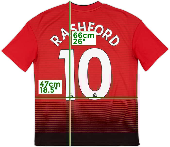 2018-19 Manchester United Home Shirt Rashford #10 - 6/10 - (L.Boys)