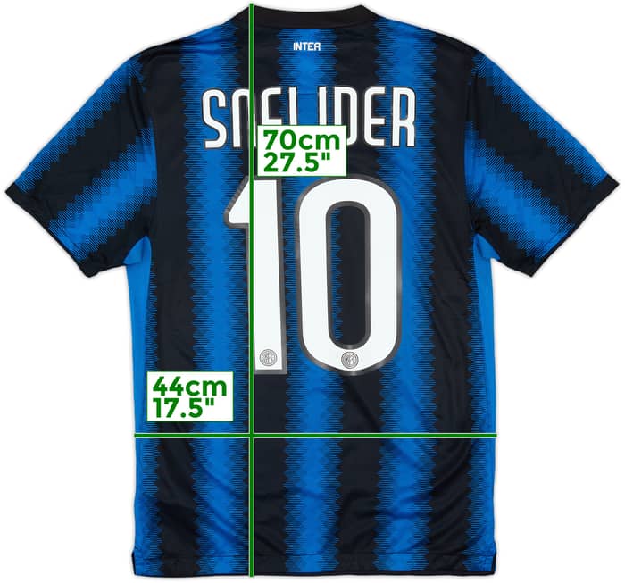 2010-11 Inter Milan Home Shirt Sneijder #10 - 8/10 - (S)