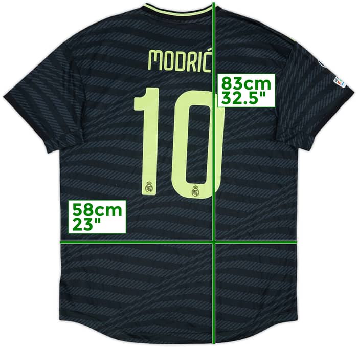 レアル・マドリード MODRIĆ 10 Y-3シャツ 2022-23 Real Madrid Authentic Third Shirt Modric #10 - 8/10 - (XL)