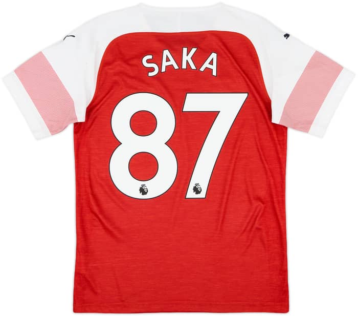 2018-19 Arsenal Home Shirt Saka #87 - 7/10 - (S)