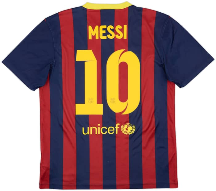 2013-14 Barcelona Basic Home Shirt Messi #10 - 7/10 - (M)