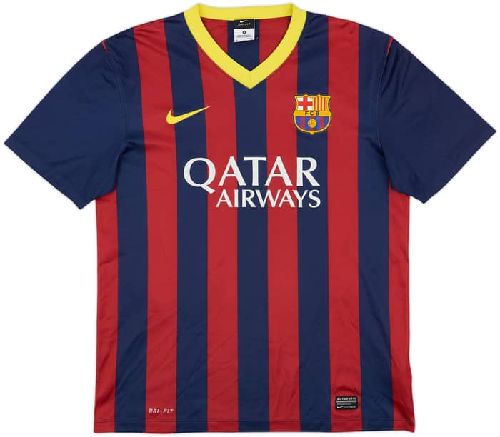 2013-14 Barcelona Basic Home Shirt Messi #10 - 7/10 - (M)