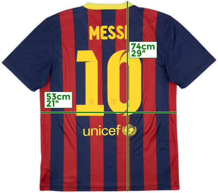 2013-14 Barcelona Basic Home Shirt Messi #10 - 7/10 - (M)