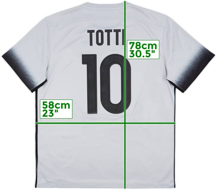 2015-16 Roma Third Shirt Totti #10 - 8/10 - (XL)