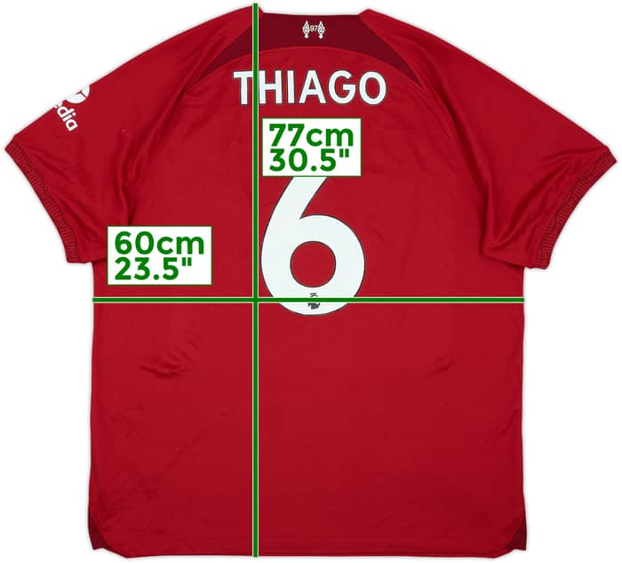 2022-23 Liverpool Home Shirt Thiago #6 - 8/10 - (XL)