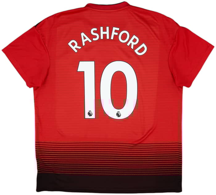 2018-19 Manchester United Home Shirt Rashford #10 - 7/10 - (XL)