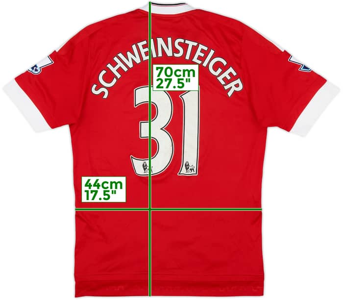 2015-16 Manchester United Home Shirt Schweinsteiger #31 - 6/10 - (S)