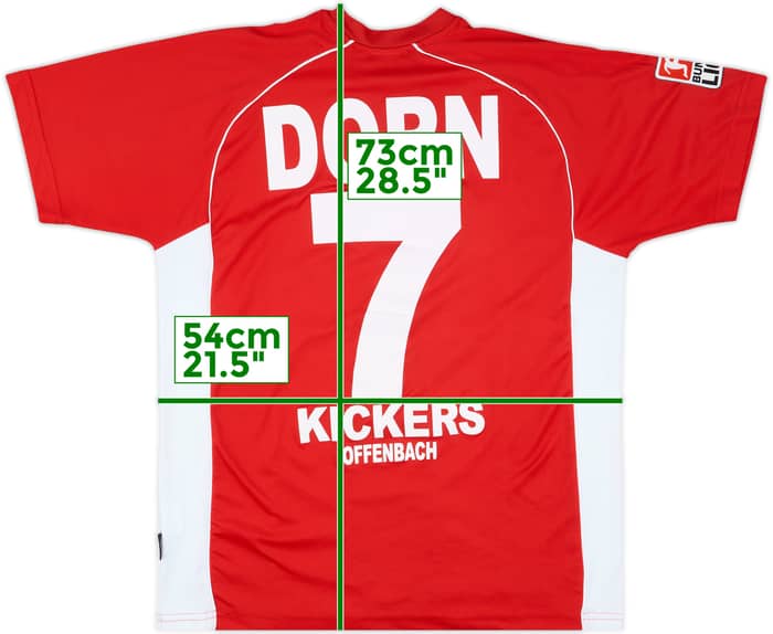 2005-06 Offenbacher Kickers Match Issue Signed Home Shirt Dorn #7