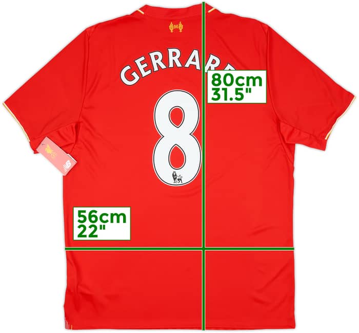 2015-16 Liverpool Home Shirt Gerrard #8 (L)