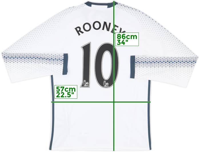 2016-17 Manchester United Third L/S Shirt Rooney #10 (M)