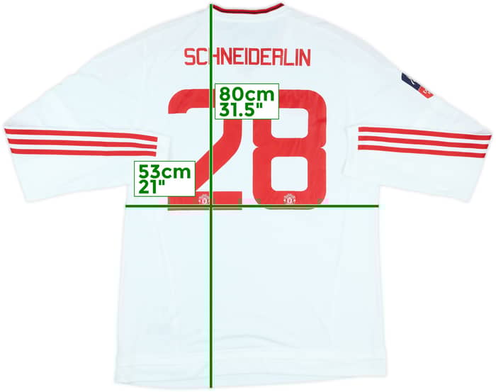 2015-16 Manchester United Away L/S Shirt Schneiderlin #28 (L)