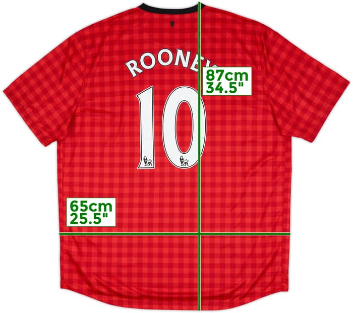 2012-13 Manchester United Home Shirt Rooney #10 (XXL)
