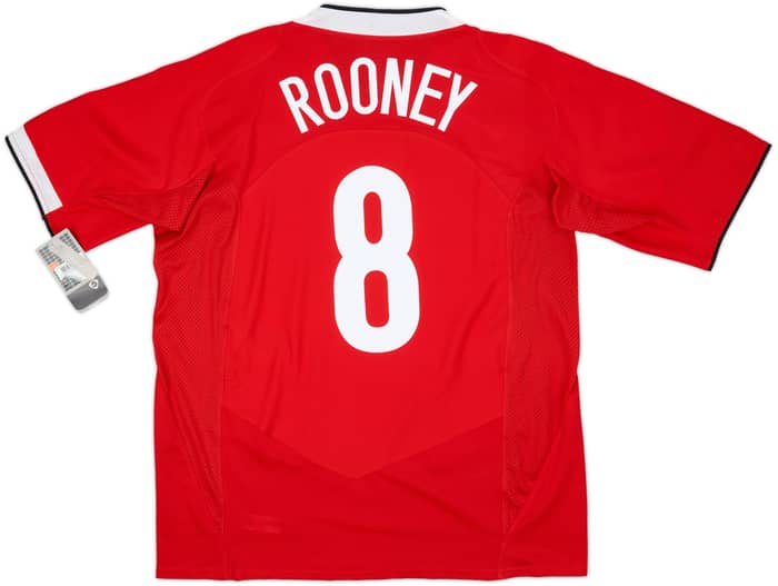 2004-06 Manchester United Home Shirt Rooney #8 (XL)