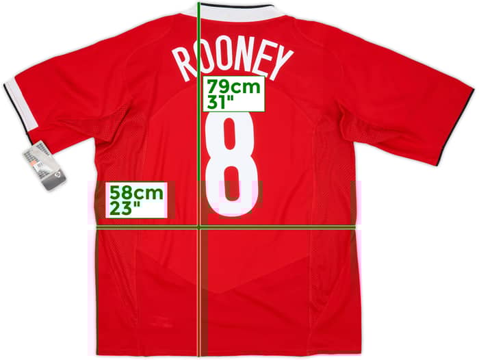 2004-06 Manchester United Home Shirt Rooney #8 (XL)