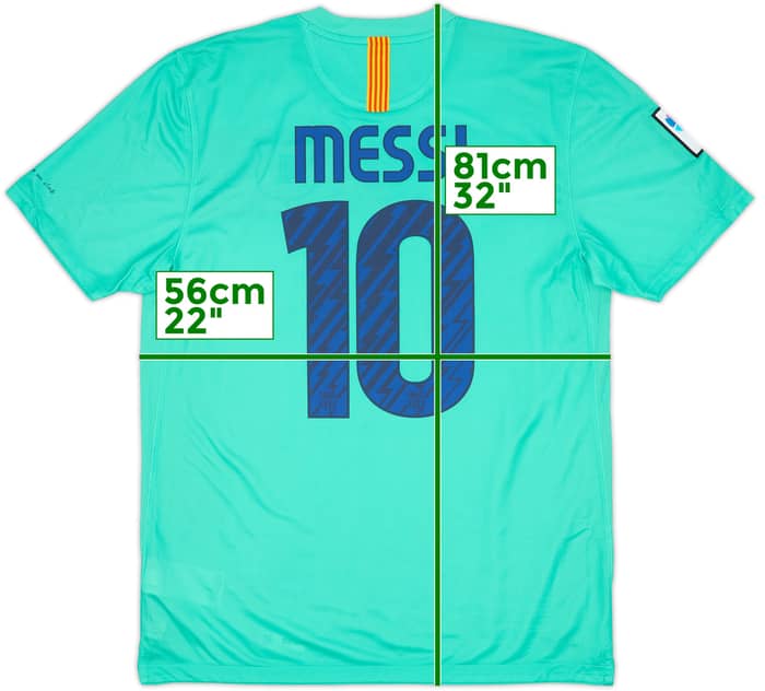 2010-11 Barcelona Away Shirt Messi #10 (L)