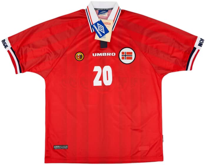 1998-00 Norway Home Shirt Solskjaer #20 (XL)
