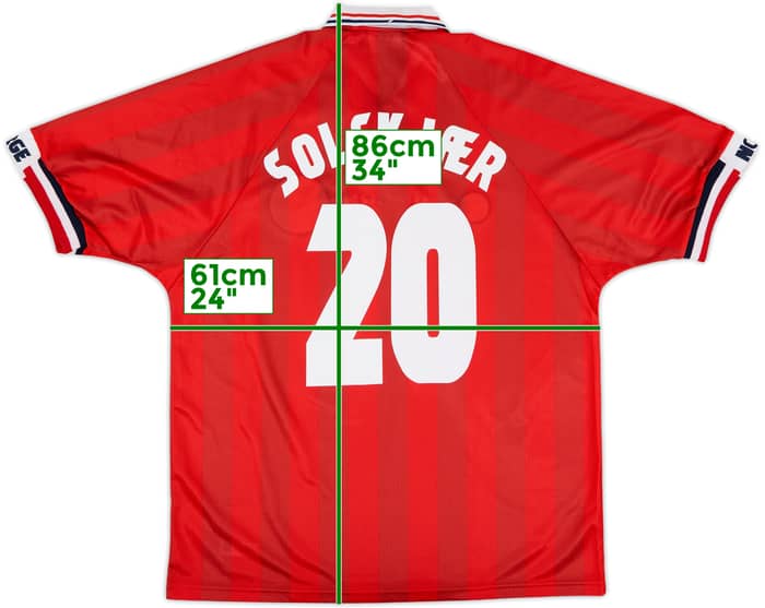 1998-00 Norway Home Shirt Solskjaer #20 (XL)