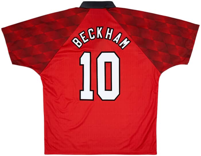 1996-98 Manchester United Home Shirt Beckham #10 (XL)