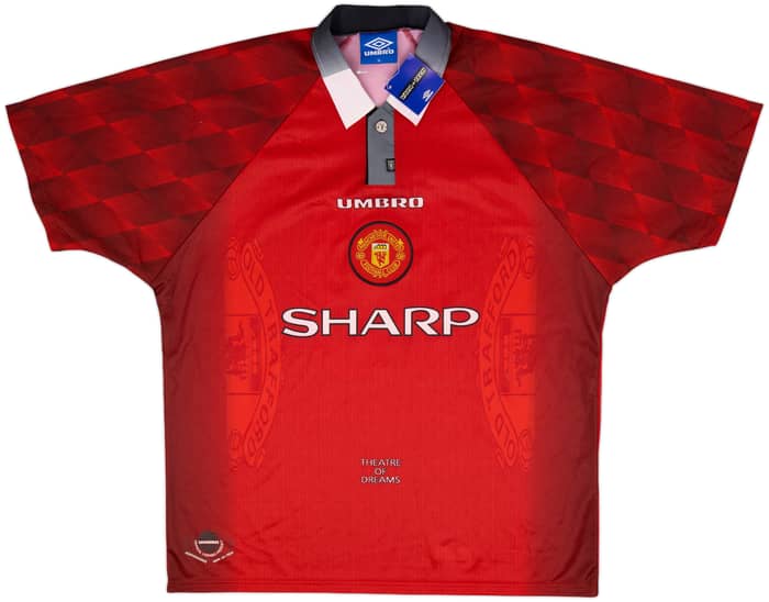 1996-98 Manchester United Home Shirt Beckham #10 (XL)