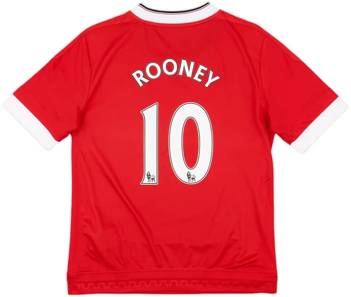 2015-16 Manchester United Home Shirt Rooney #10 - 10/10 - (M.Boys)
