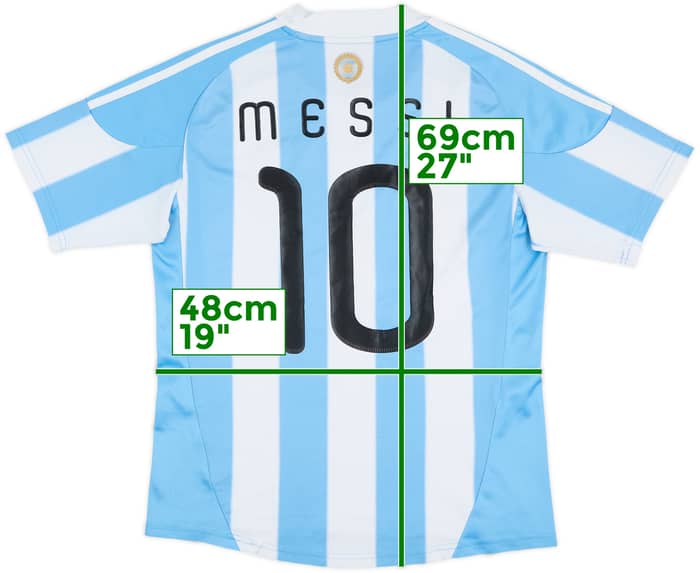 2010-11 Argentina Home Shirt Messi #10 - 7/10 - (S)