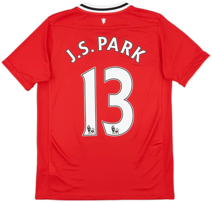 2011-12 Manchester United Home Shirt J.S.Park #13 - 10/10 - (L.Boys)