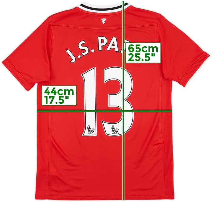 2011-12 Manchester United Home Shirt J.S.Park #13 - 10/10 - (L.Boys)