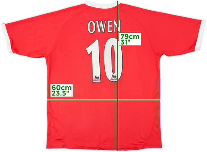 2001-03 Liverpool CL Shirt Owen #10 - 5/10 - (XL)