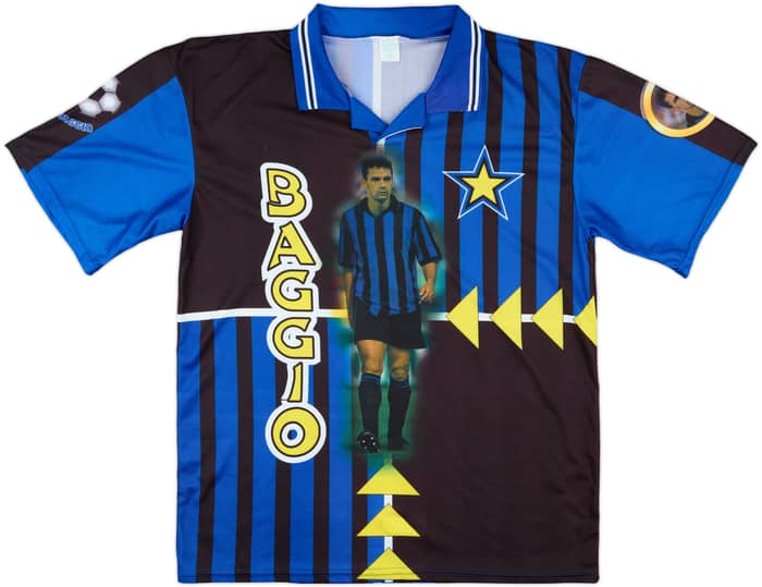 1998-99 Inter Milan 'Roberto Baggio' Graphic Shirt - 9/10 - (XL)