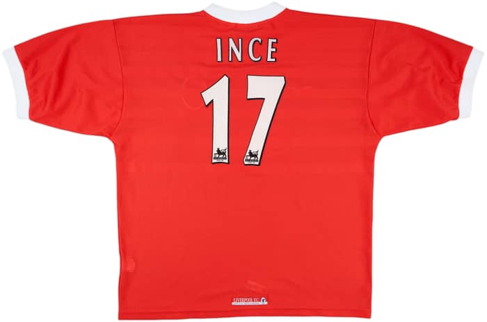 1998-00 Liverpool Home Shirt Ince #17 - 8/10 - (XL)