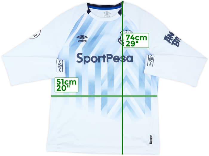 2018-19 Everton Match Issue Third L/S Shirt #8