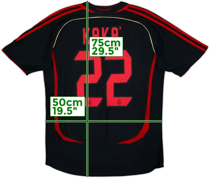 Camiseta de la tercera equipación del AC Milan 2006-07 Kaka #22 - 8/10 - (M)