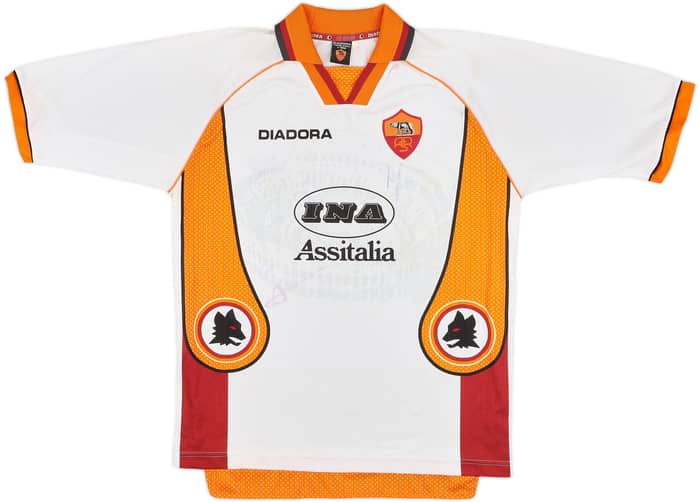 1997-98 Roma Signed Away Shirt - 8/10 - (L)