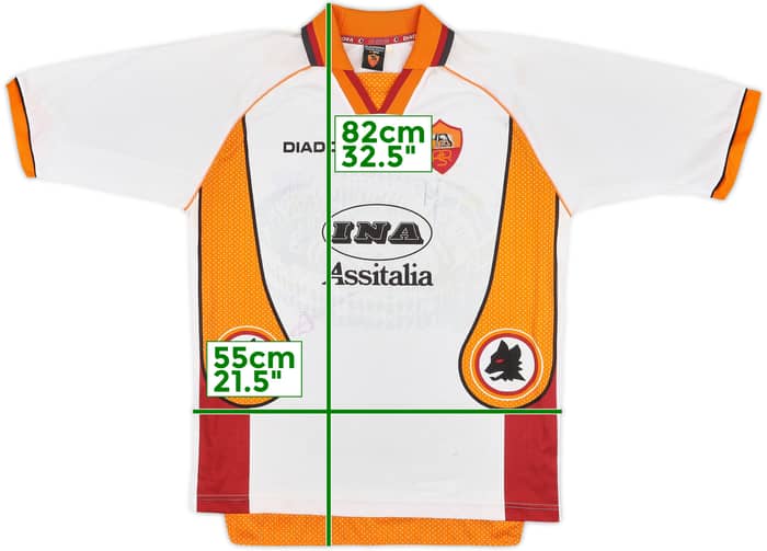 1997-98 Roma Signed Away Shirt - 8/10 - (L)